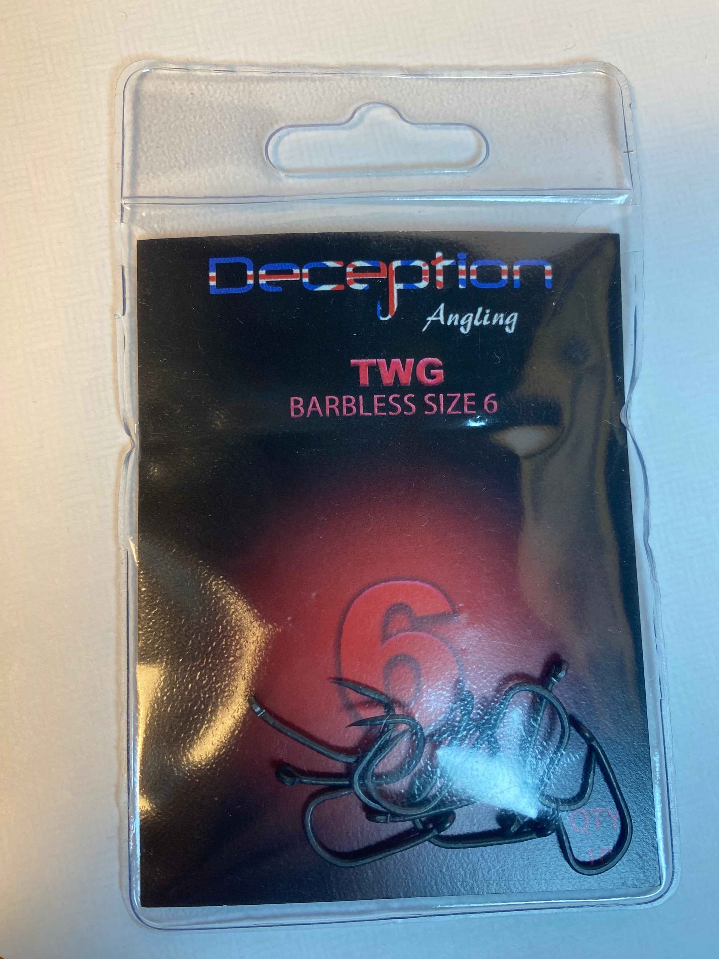 Deception Angling - Barbless Hooks - Wide Gape with Inturned Eye