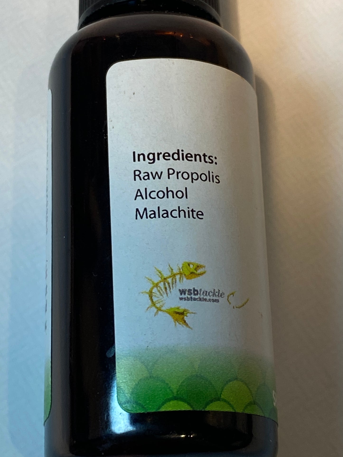 Ingredients list for Fish Care spray bottle