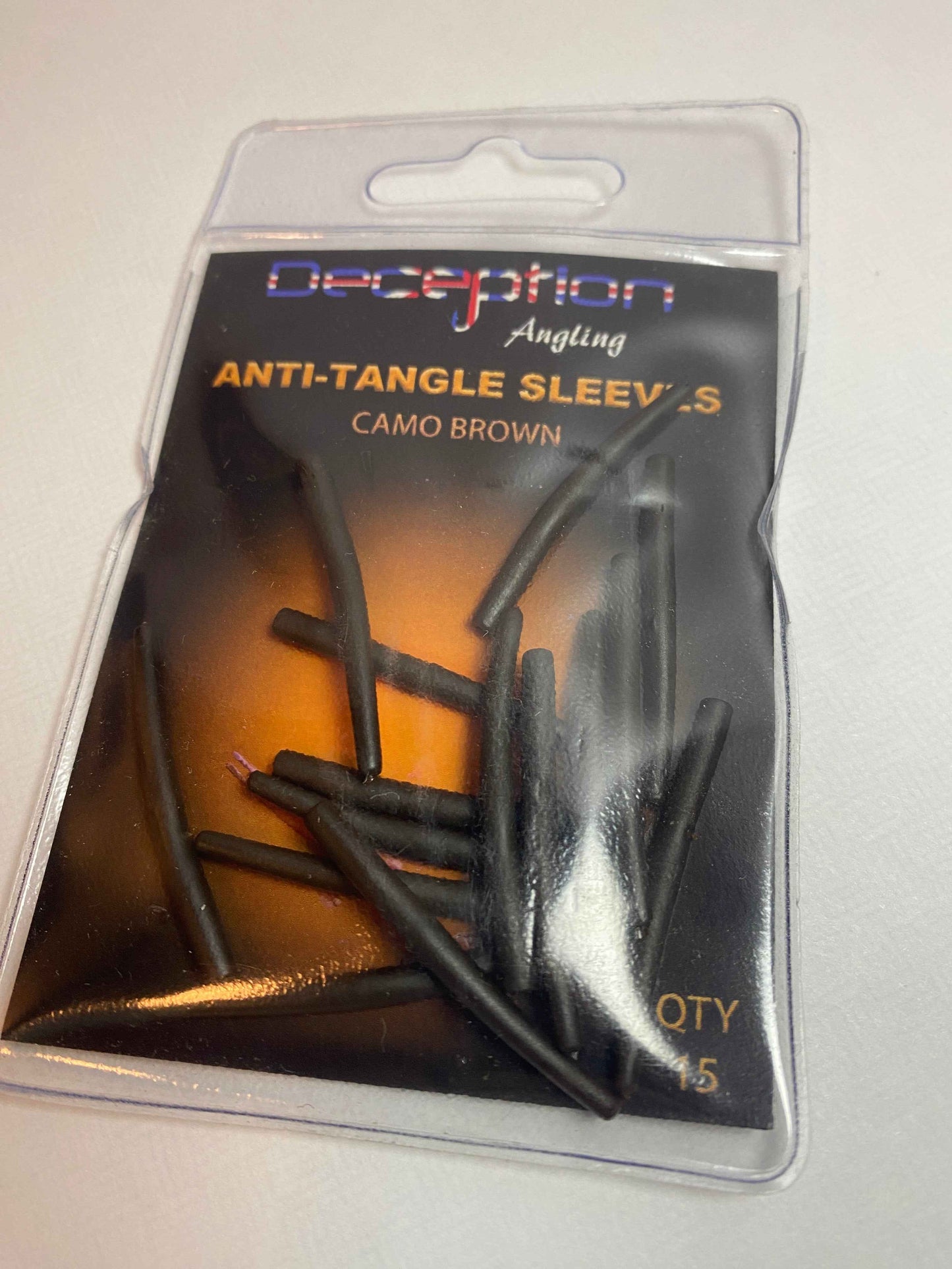 Deception Angling - Anti Tangle Sleeves - Camo Brown - 15 pack