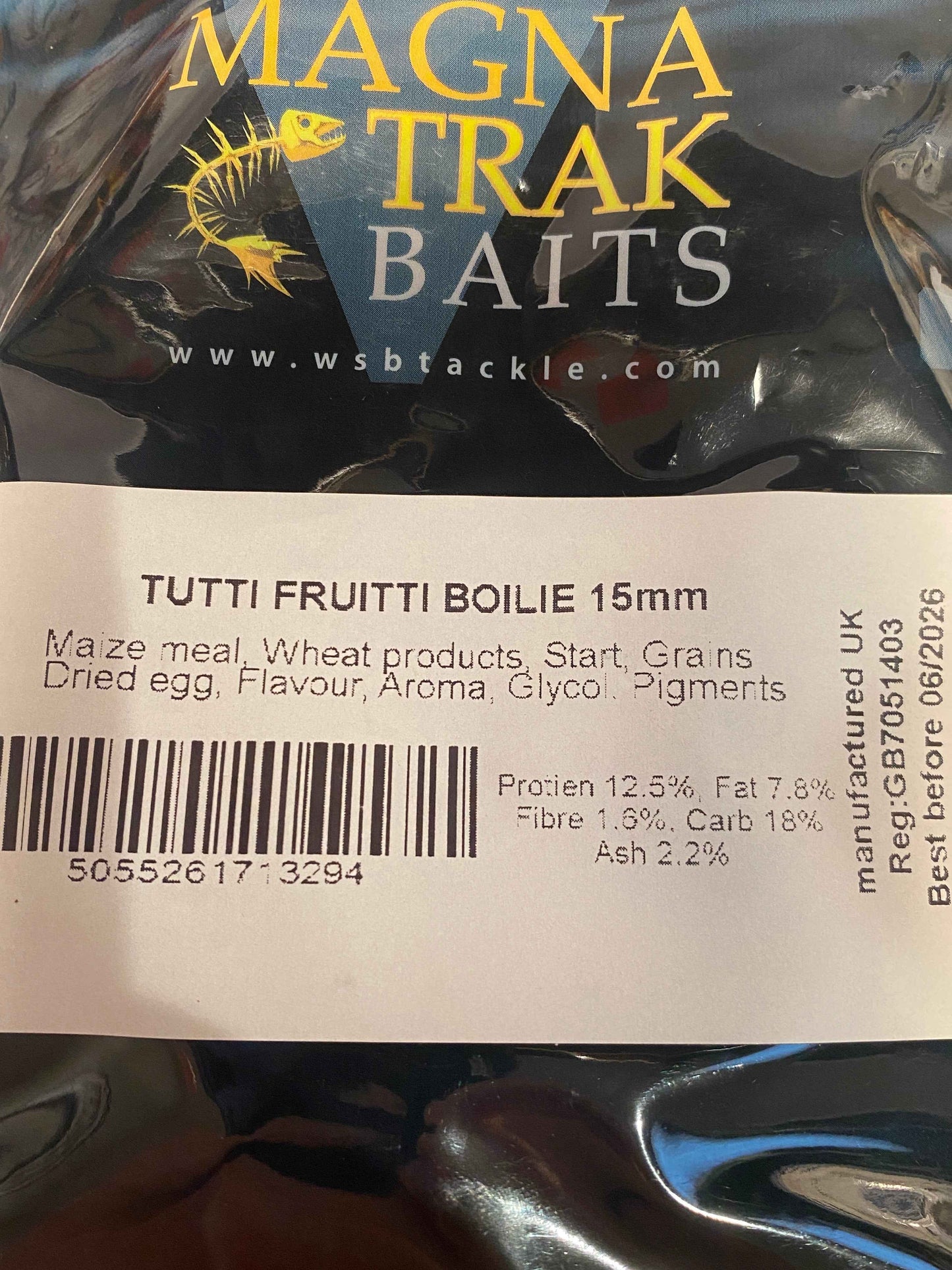 Magnatrak Baits Tutti Fruitti Shelf Life Boilies 15mm – 1kg Pack