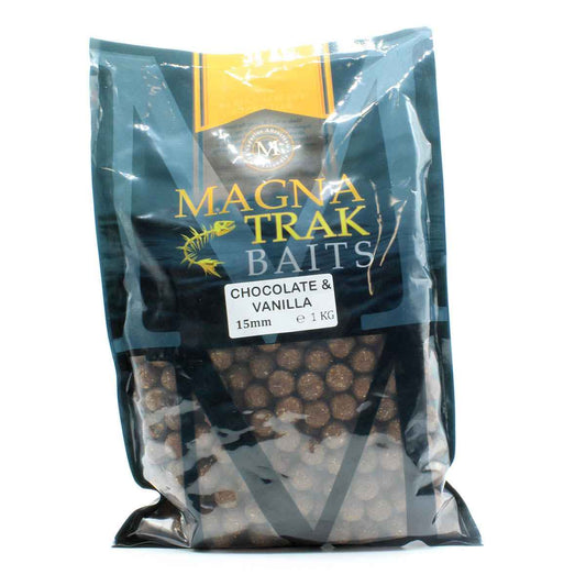 Magnatrak Chocolate & Vanilla Shelf Life Boilies 15mm – 1kg Pack