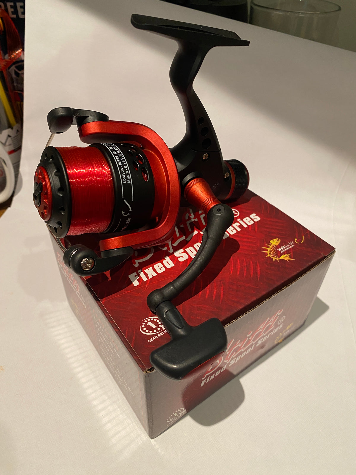 WSB Tackle Stiffi 140 Fixed Spool Fishing Reel – Loaded with 12lb Mono