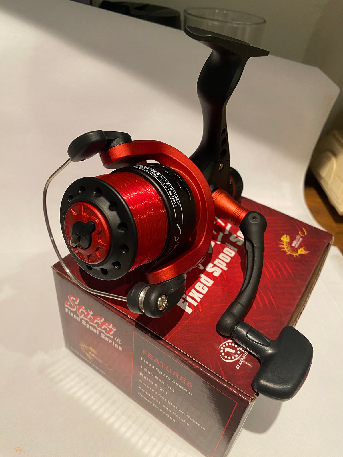 WSB Tackle Stiffi 140 Fixed Spool Fishing Reel – Loaded with 12lb Mono