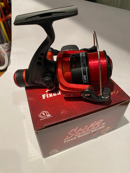 WSB Tackle Stiffi 140 Fixed Spool Fishing Reel – Loaded with 12lb Mono