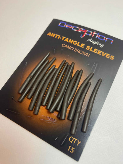 Deception Angling - Anti Tangle Sleeves - Camo Brown - 15 pack