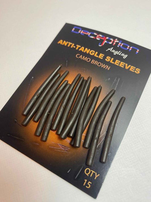 Deception Angling - Anti Tangle Sleeves - Camo Brown - 15 pack