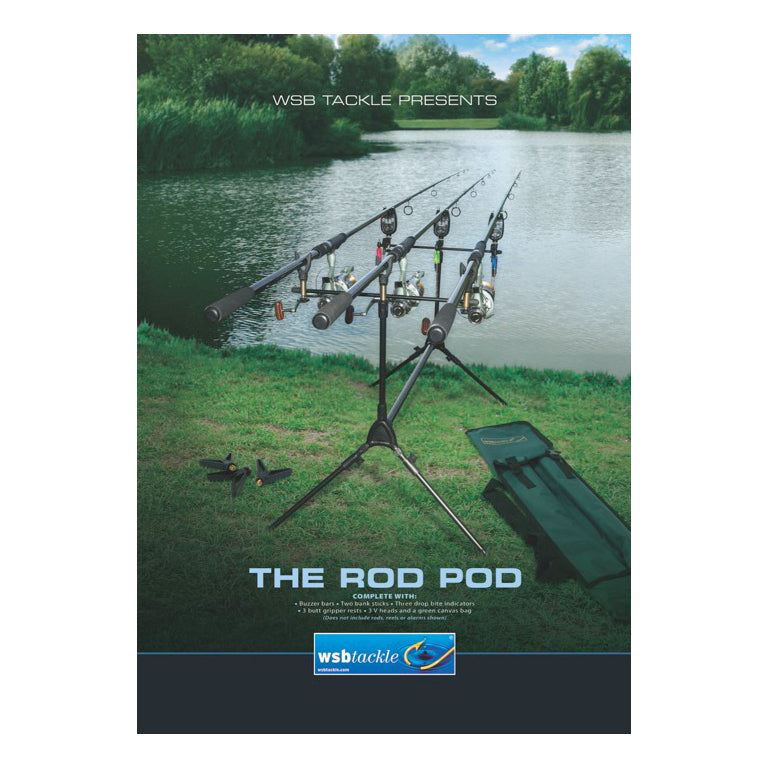 Complete Fishing Rod Pod Set with Bite Indicators and Accessories
